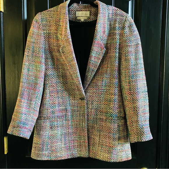 Emil Rutenberg Jackets & Blazers - Emil Rutenberg Womens Vintage 100% Hand Woven Silk Multi Color Blazer | Large